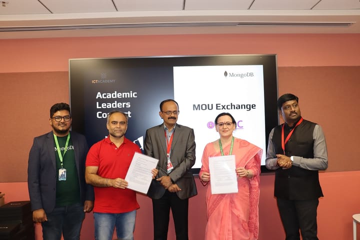 Academic Leaders Connect & MoU Exchange event between DUCC and MongoDB (April 8, 2024)