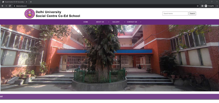 DUCC designed and supported in hosting the website for Delhi University Social Centre Co-Ed School