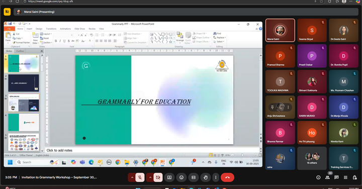 Workshop on Grammarly (September 30, 2025)