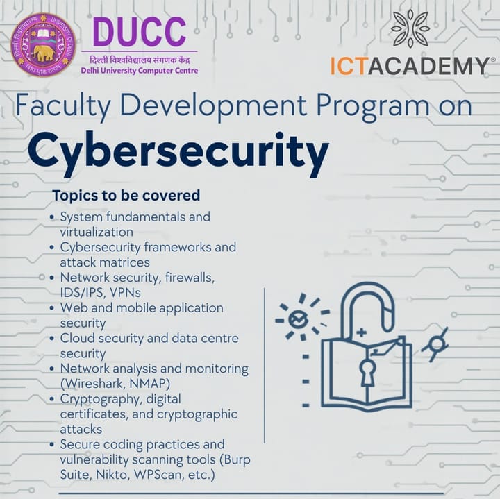 Five-Day Faculty Development Programme (FDP) on Cybersecurity (March 16–20, 2026)