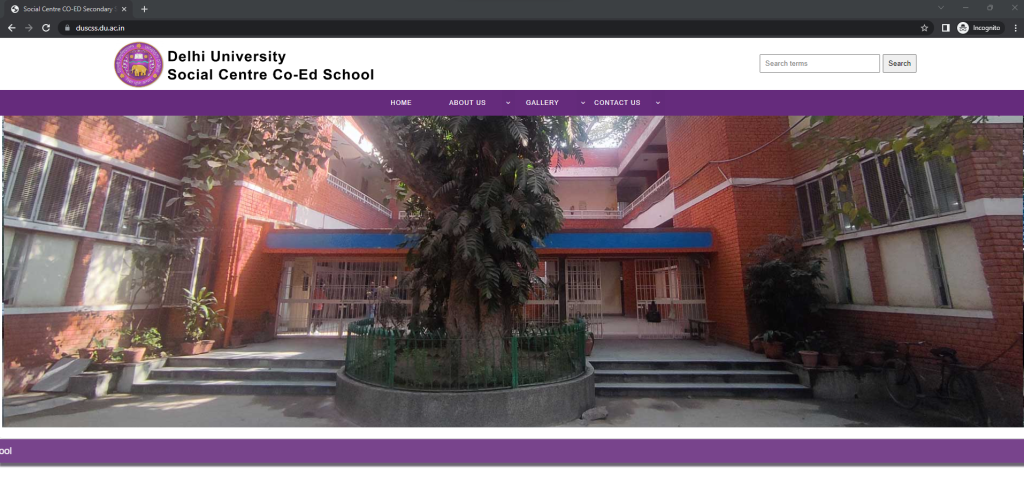 DUCC designed and supported in hosting the website for Delhi University Social Centre Co-Ed School
