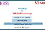 Thumbnail for the post titled: Workshop on Adobe Photoshop (May 21, 2024)